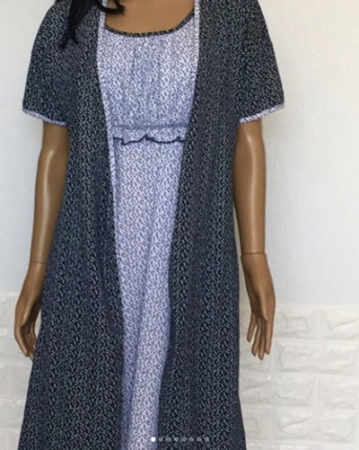 Комплект 2в1, для вагітних і годуючих мам, бавовна: халат, сорочка "Trico", S