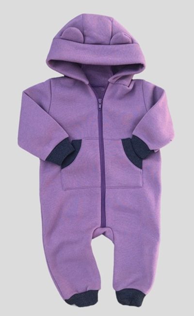 Комбінезон (ромпер) з капюшоном «Ведмежа», трьохнитка з начосом (68 см)