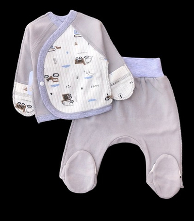 Комплект 2в1: льоля, повзунки "Принт", інтерлок ТМ “Happy ToT” (62 см)