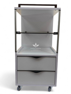 Педикюрний візок BVC скло з розетками