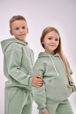 Дитячий спортивний утеплений костюм Kindamor Warm Autumn Olive для хлопчика, фліс оливковий