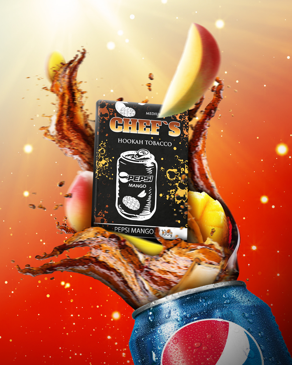 Табак для кальяна Chef’s Pepsi Mango (Пепси Манго) купить