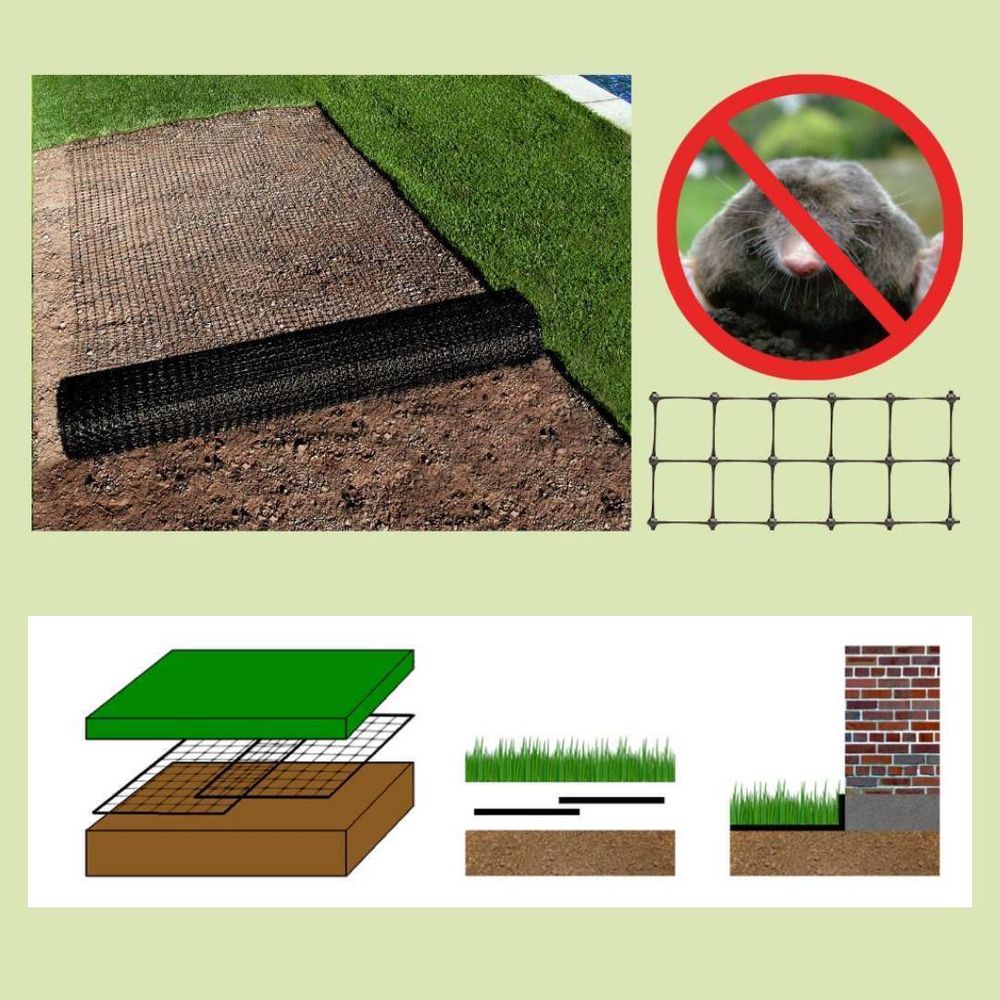 Сетка от кротов. Вольерная 2х100м. ячейка 12х14мм.