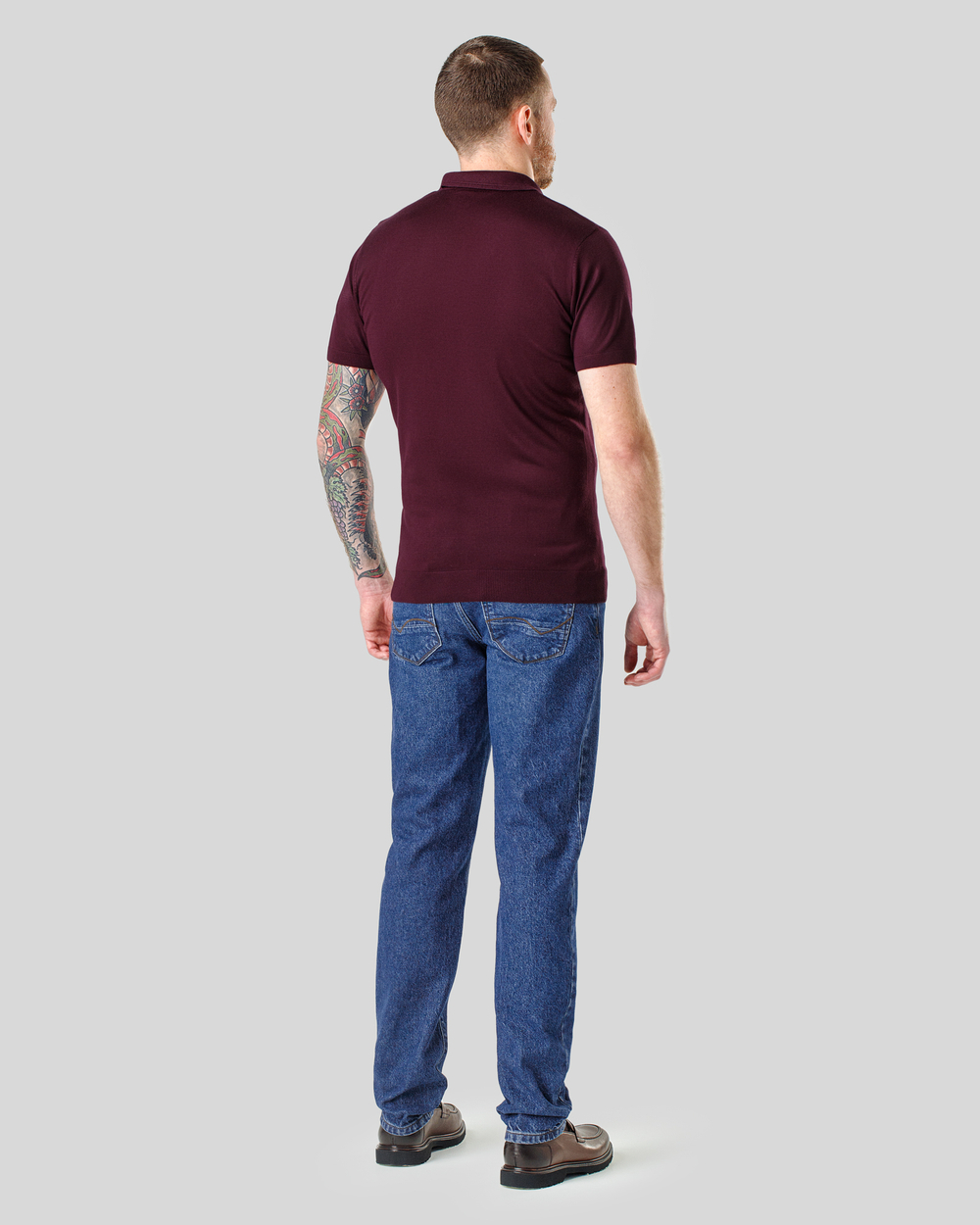 Футболка чоловіча на блискавці бордова (арт. 7462300206)