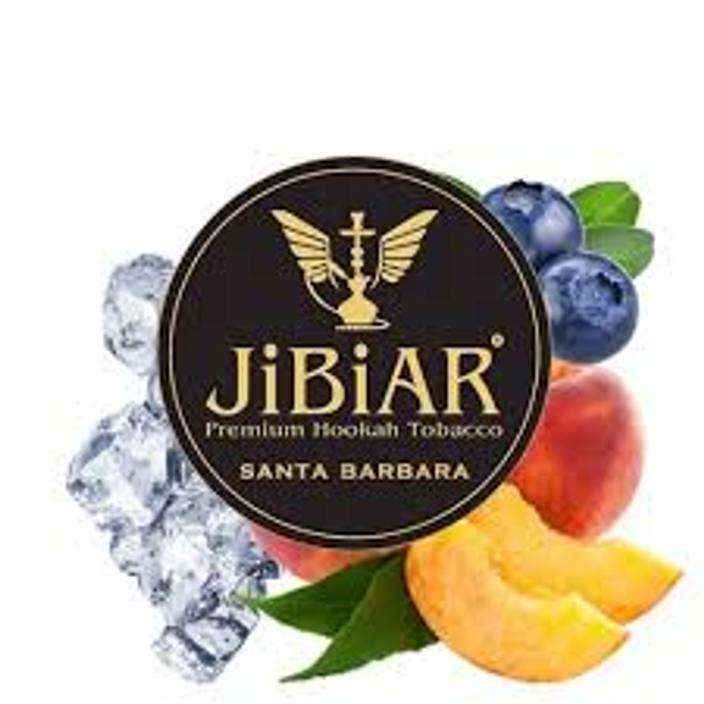 Табак Jibiar Santa Barbara (Джибиар Санта Барбара - Лед, Персик, Черника) 250г (Изготовлен в 2019)