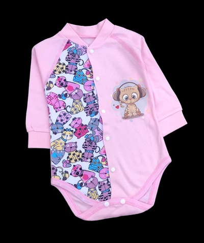 Боді з довгим рукавом "Принт", інтерлок ТМ "Happy ToT" (74 см)