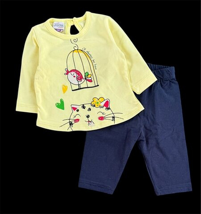 Костюм 2в1: реглан, бриджі "Кошеня", бавовна ТМ "Joyola" (68 см)