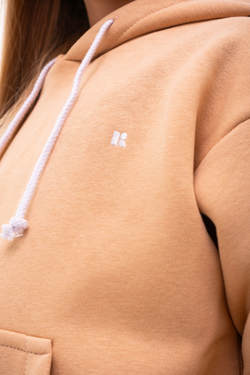 Дитячий спортивний утеплений костюм Kindamor Warm Autumn Beige для дівчинки, фліс бежевий