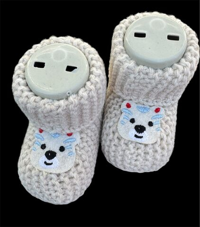 Пінетки в'язані "Тигреня", акрил (9,5 см)