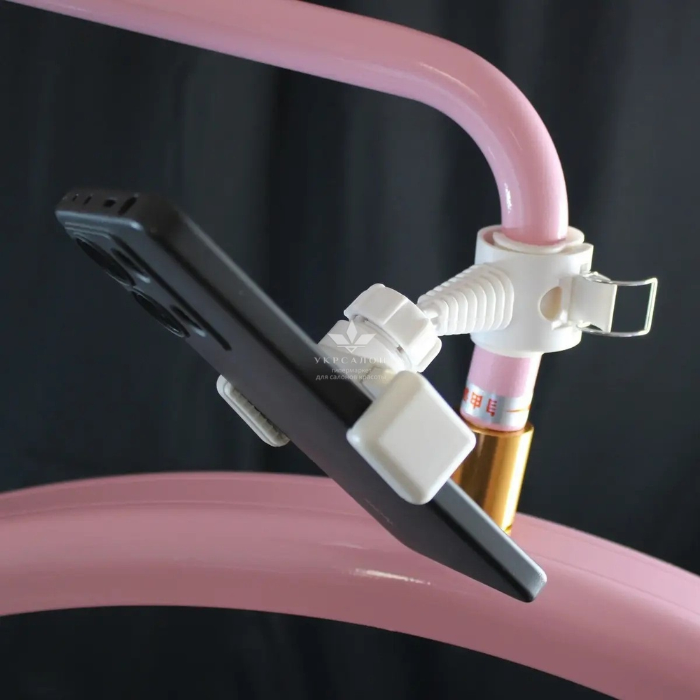 Безтіньова Led лампа для бьюті майстра Smart Moon Light HD-M8X, 60 Вт, рожева