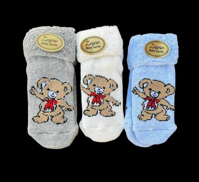 Шкарпетки "Bear", махра ТМ "Zeyno" (0-6 міс)