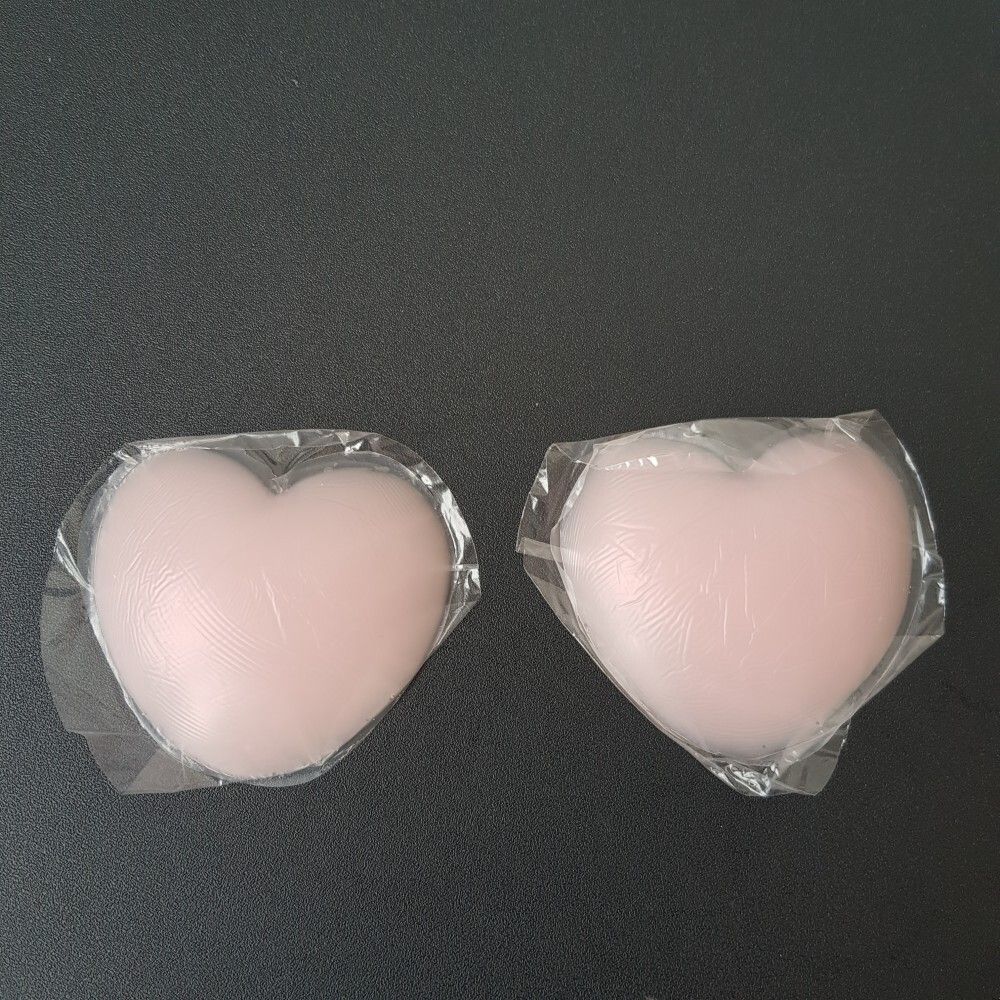 Наклейки силіконові багаторазові для грудей  "серце"