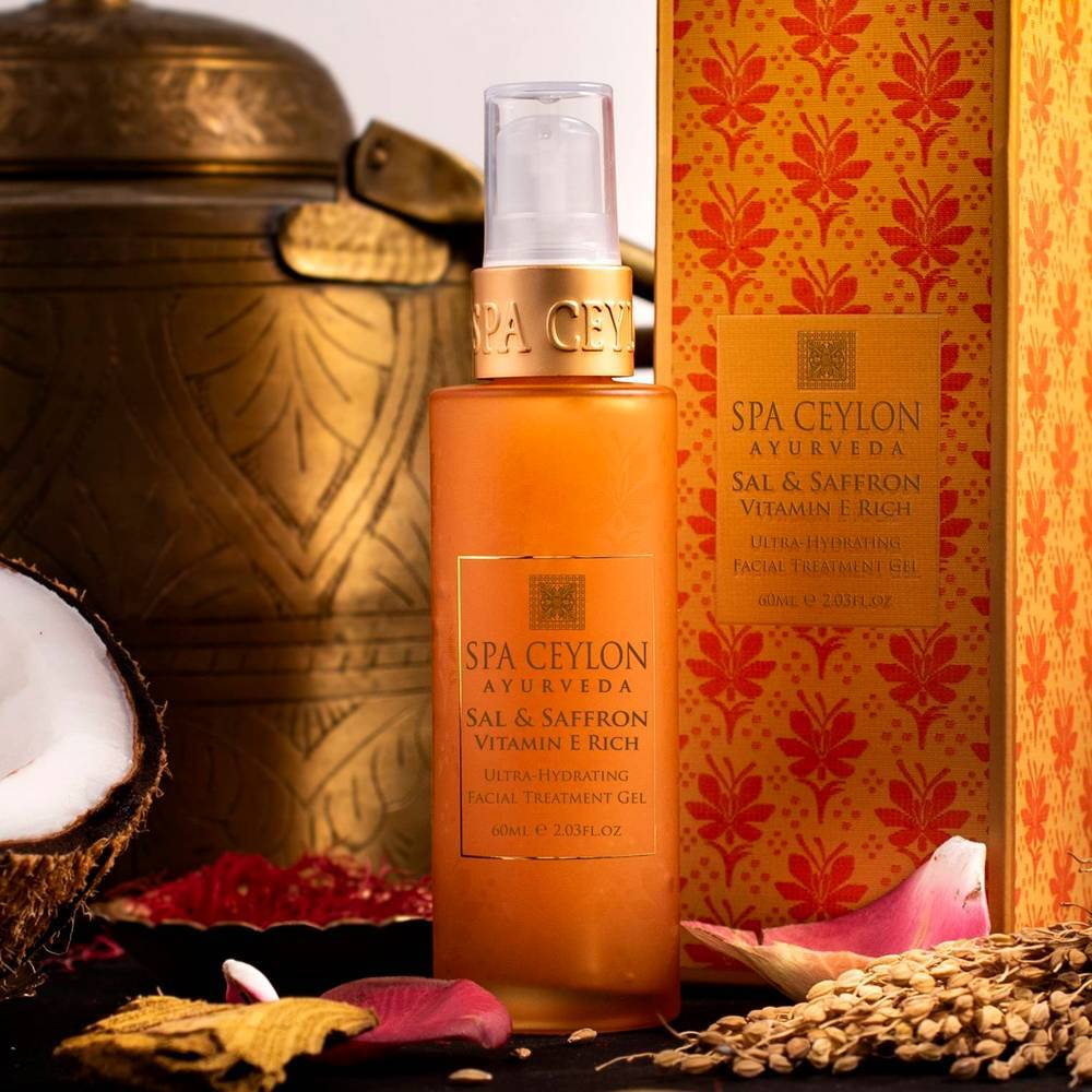 Ультра-увлажняющая гелевая маска для лица с гиалуроновой кислотой Шореа и Шафран 60 мл, SPA Ceylon