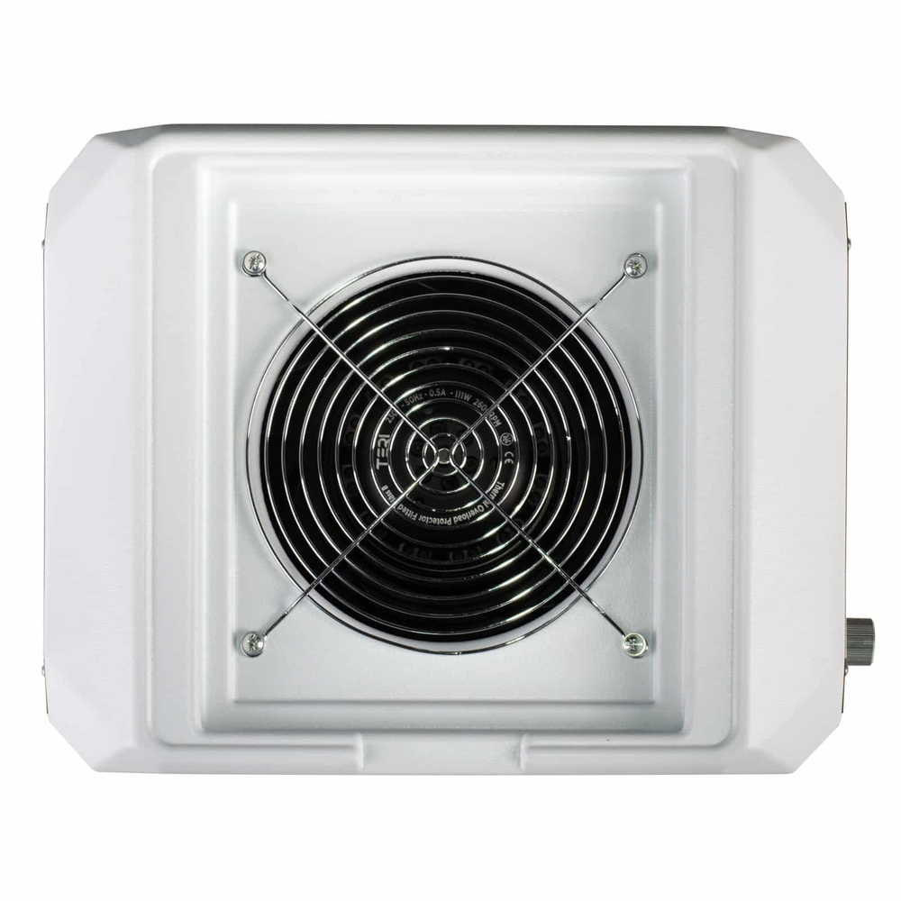 Настольная маникюрная вытяжка с HEPA фильтром Teri Diamond, цвет белый (сетка белая)