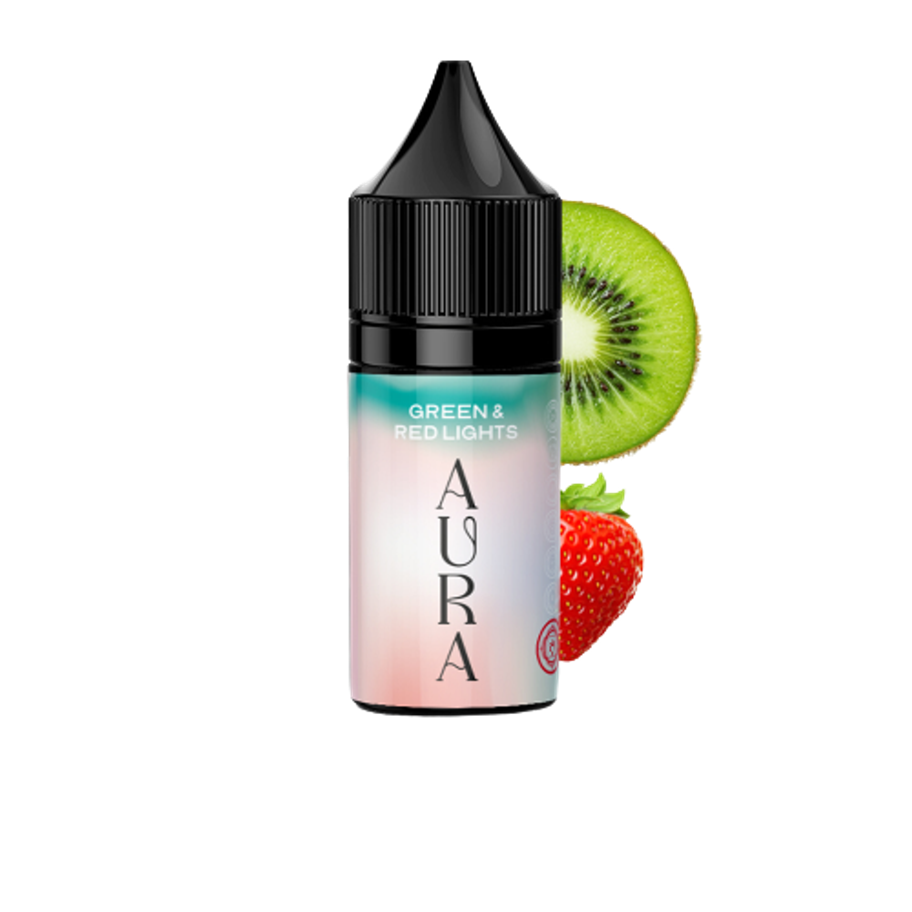 Сольова Рідина Aura 15ml Red and Green Lights (Аура Ківі Полуниця) 30mg | 50mg