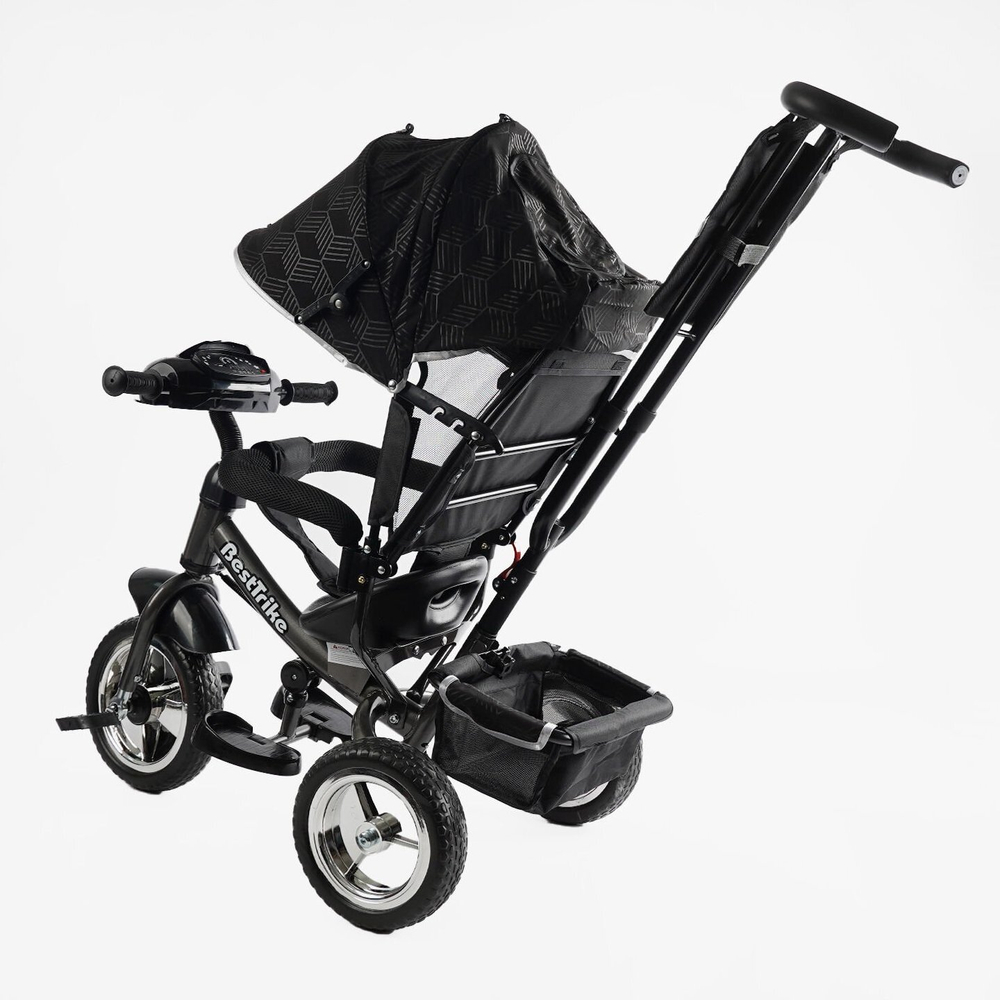 Дитячий триколісний велосипед Best Trike 6588 піна/фара, з батьківською ручкою