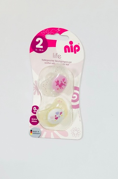 Пустушка "Life", силікон, № 2 (5-13 міс), 2 шт, ТМ "Nip"