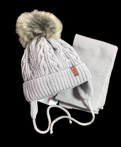 Шапочка із шарфом, акрил, фліс ТМ "Grans" (р. 42-44)