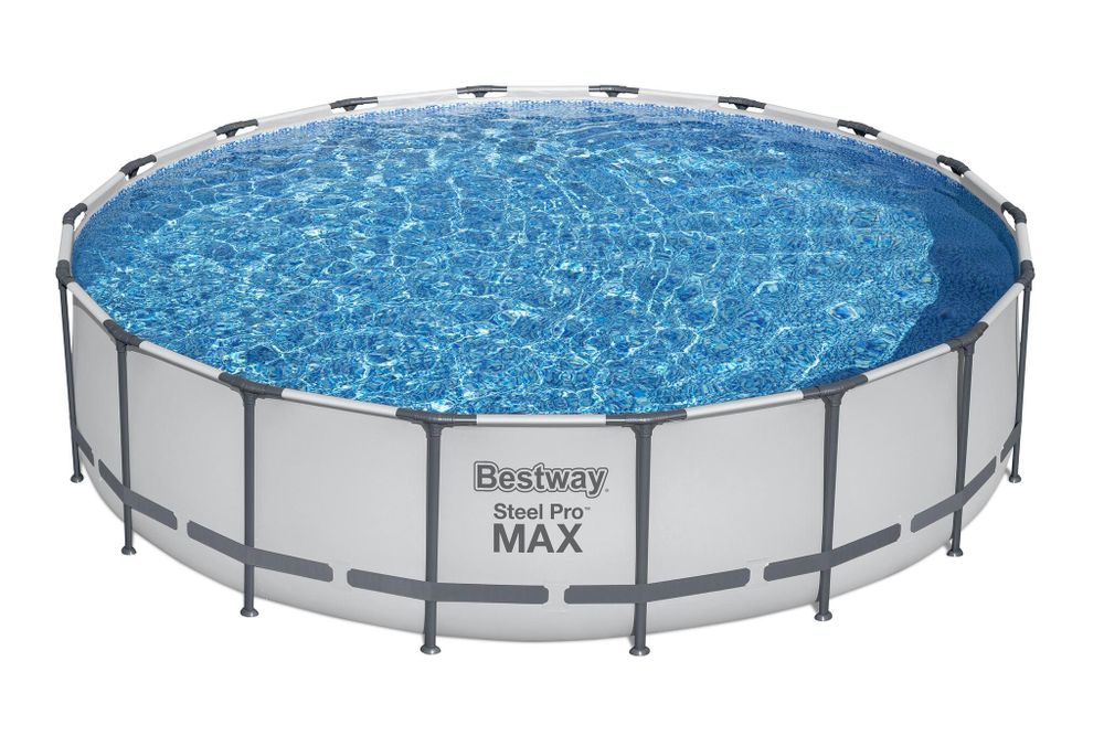 Бассейн каркасный круглый Bestway 56462 Steel Pro MAX 549 x 122 см, 23062л, с фильтр-насосом 5678 л/час, лестницей и чехлом