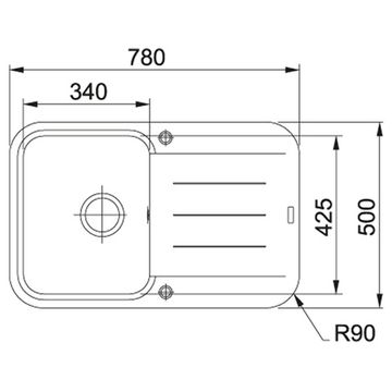 Кухонна мийка FRANKE PEBEL PBG 611-78 (114.0258.045) графіт
