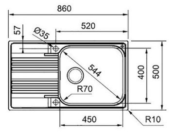 Кухонна мийка FRANKE SMART SRX 611-86 XL (101.0456.705) полірований