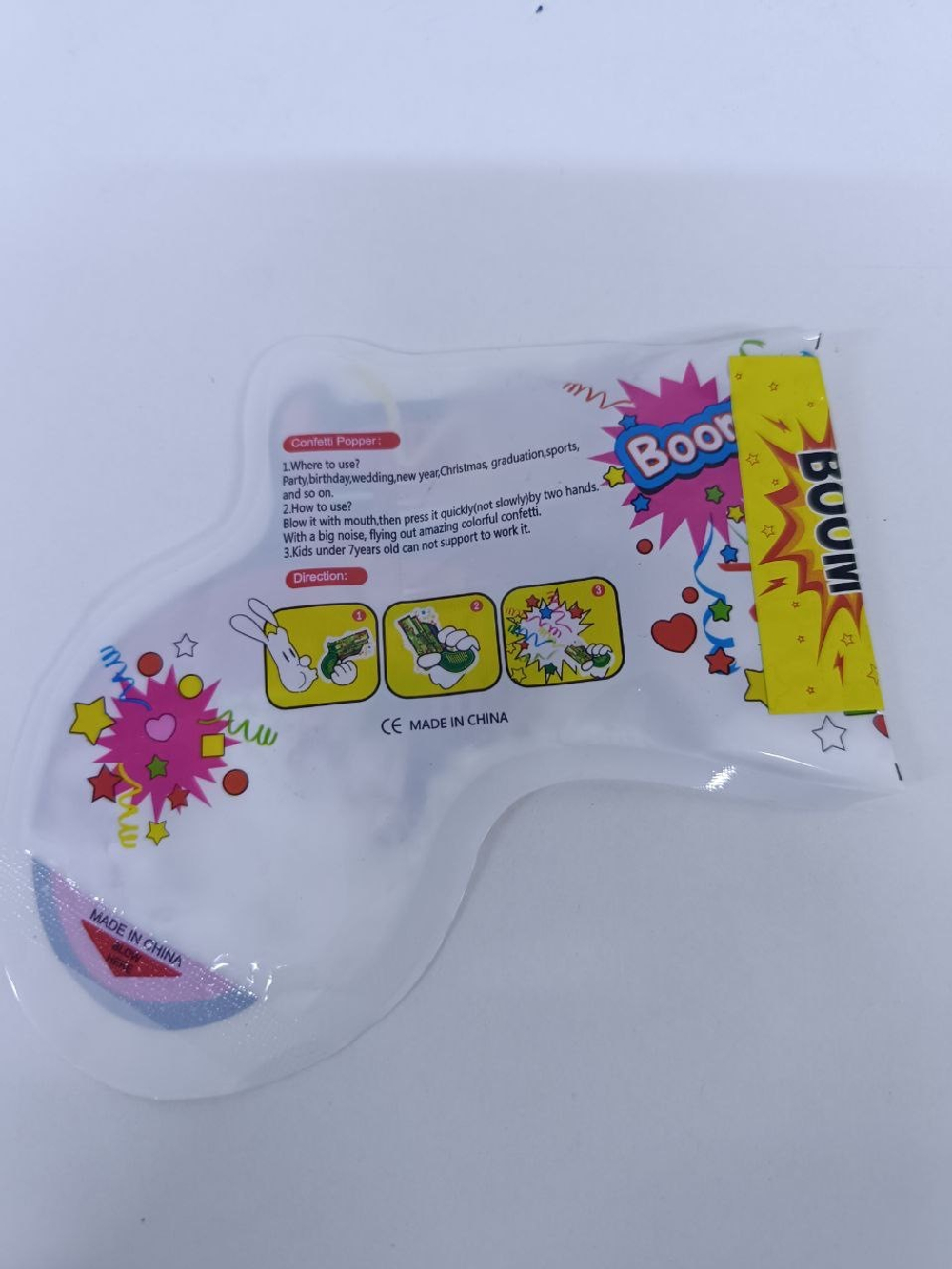 Хлопушка для праздника Пистолет