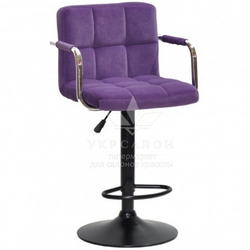 Стільчик для візажів Lion plus black Velor