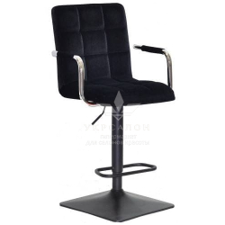 Стільчик для візаж Florida black quadro Velor