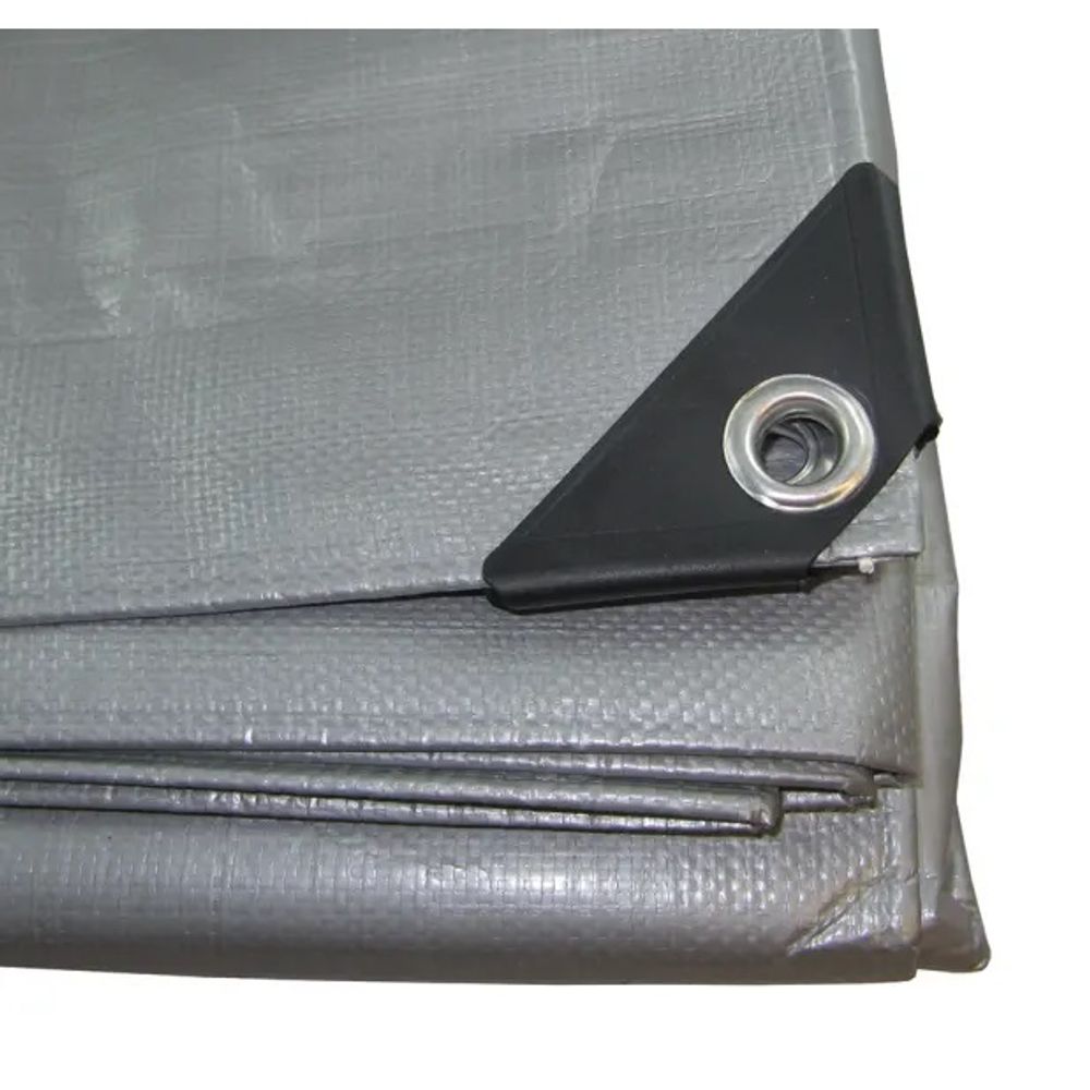 Тент 4х5 от дождя и снега 250г./м2 (серый/черный). Усиленные края.