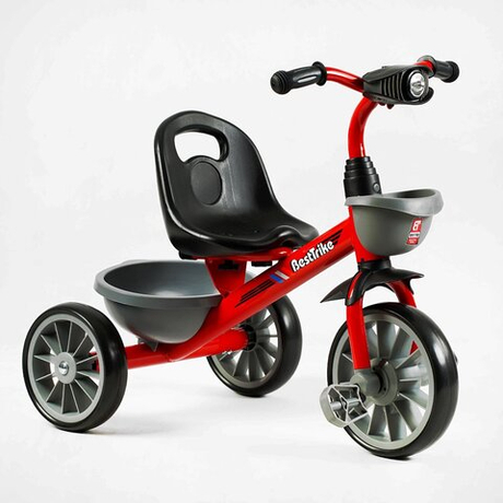 Дитячий триколісний велосипед без ручки Best Trike BS з кошиками та фарою