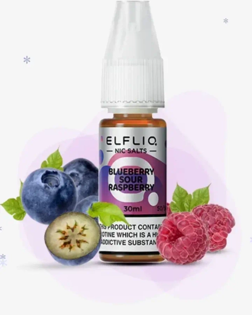 Жидкость ELFLIQ Blueberry Sour Raspberry 5% (Ельфлик Черника Малина) 10мл | 30мл