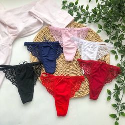 Стринги с кружевом по боках