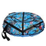 Надувные санки-ватрушки  для катания с горки "Марвел blue" диаметр 100 см. (Оксфорд, ПВХ)