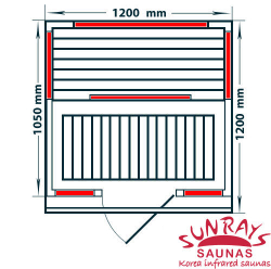 Инфракрасная сауна Tete-a-Tete  (тип 1) 2 места