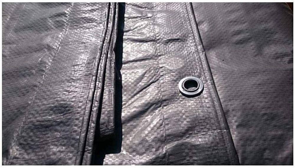 Тент полипропиленовый 6х10 от дождя и снега, затеняющий 100г./м2 (серый)