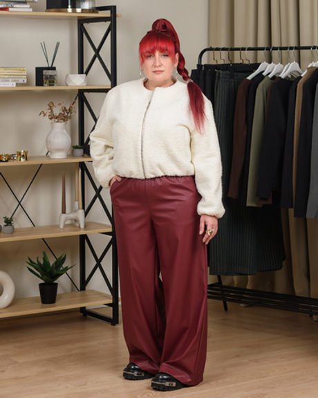 Брюки жіночі бордового кольору (арт. 2852500203)