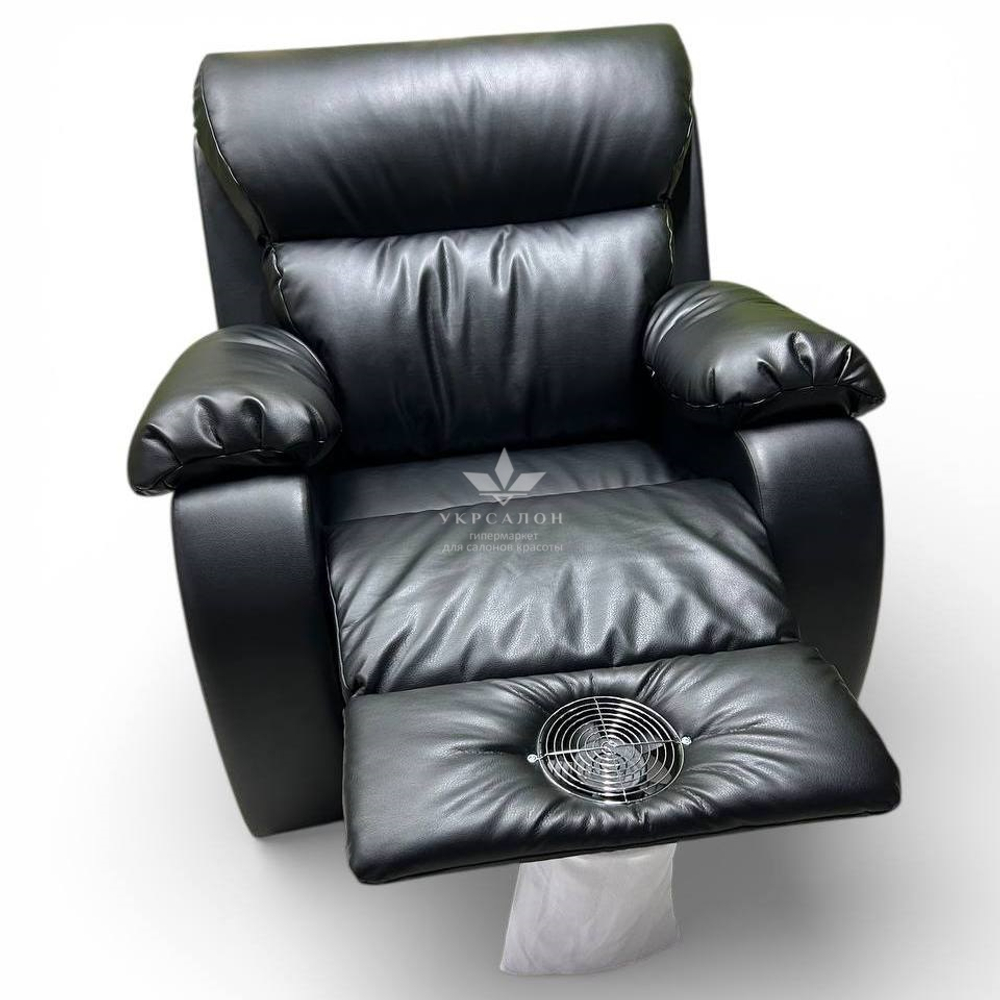 Педикюрне крісло-реклайнер Tertio 2 з електроприводом та вбудованою витяжкою