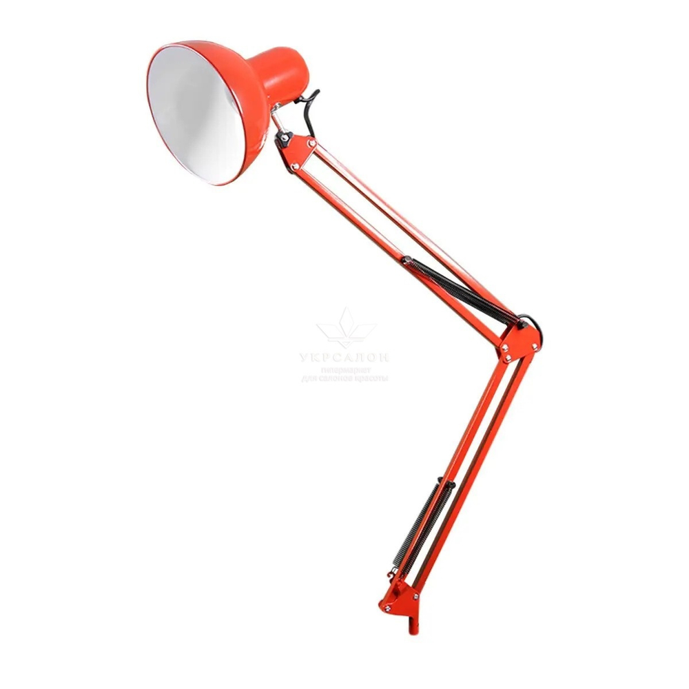 Настольная лампа на струбцине, красная