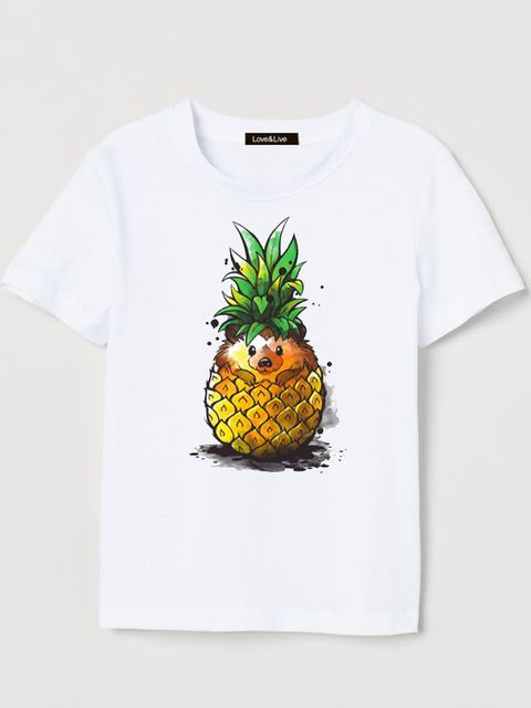 Футболка детская белая Hid in a pineapple Love&Live фото 1