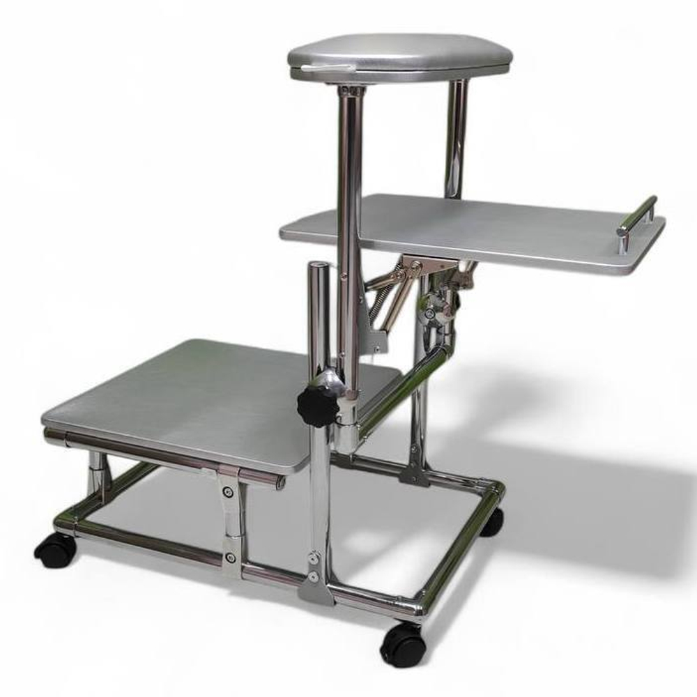 Підставка для педикюру Tertio 2 в 1 з високою полицею на коліщатках