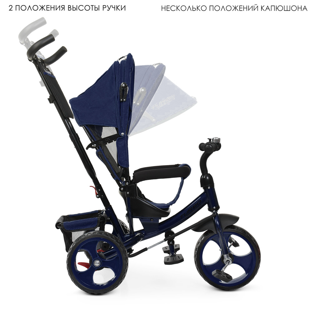 Дитячий триколісний велосипед Turbo Trike M 3113 12/10 EVA Льон