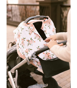 Чехол на коляску цветы