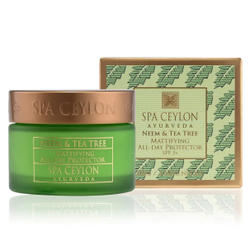 Денний крем протектор для жирної та проблемної шкіри SPF5 Маргоза та чайне дерево 100 г, SPA Ceylon