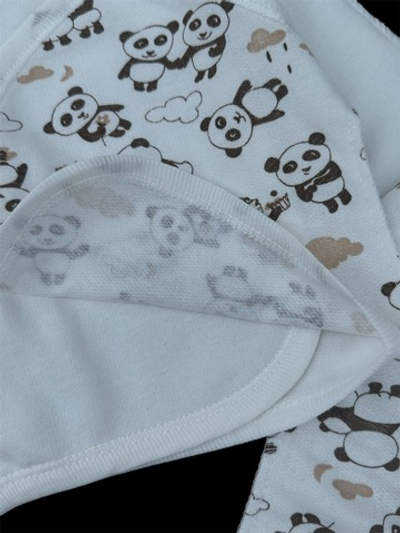 Комплект 3в1: льоля, повзунки, шапочка "Панда", футер ТМ “Happy ТОТ” (56 см)