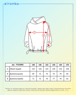 Худі чорний для дівчинки (арт. 7722300201)
