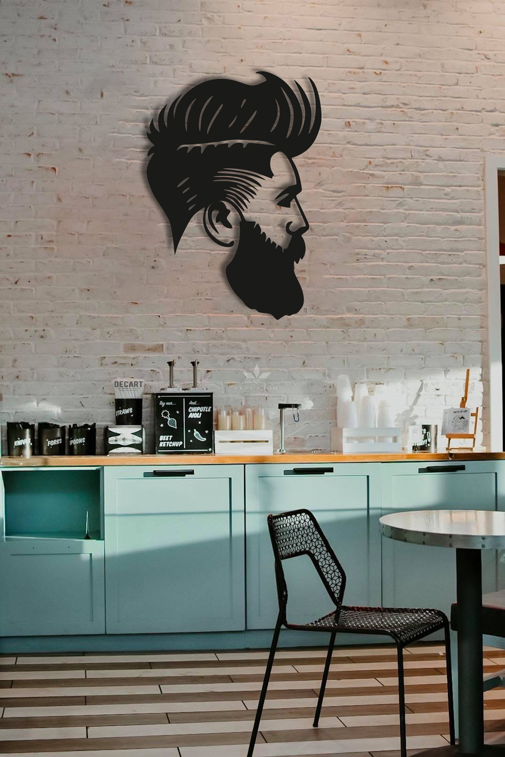 Модульне панно для салону краси Barbershop