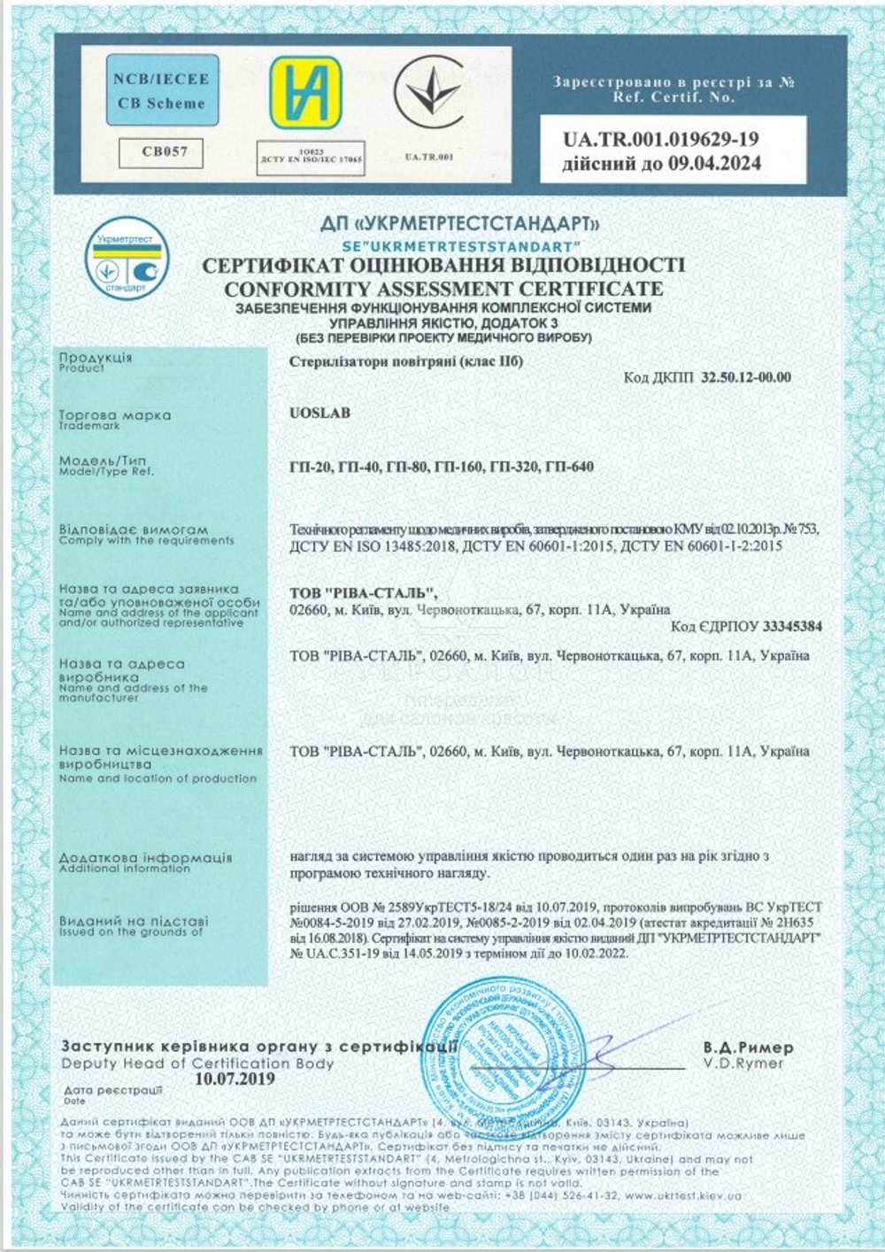 Стерилізатор повітряний ГП-20