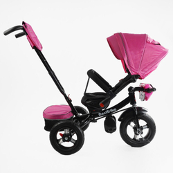 Дитячий триколісний велосипед Best Trike 6088 F надувні/фара, з USB, пультом, батьківською ручкою