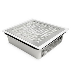 Вытяжка для маникюра врезная Ulka Prime, цвет белый (сетка металлик)