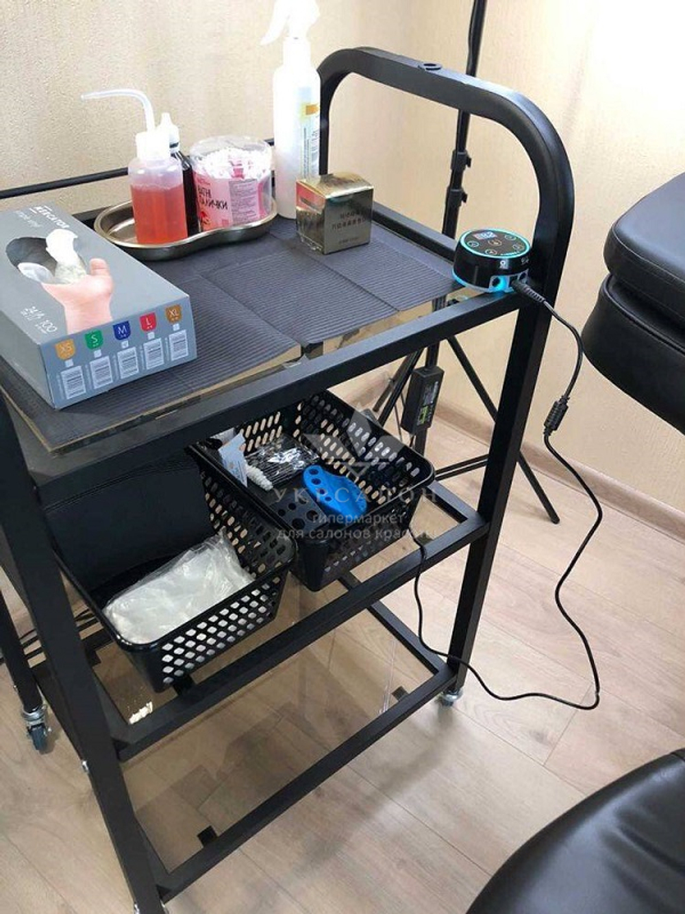 Косметологічний візок R-4 black